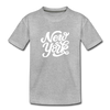 New York Toddler T-Shirt - Hand Lettered New York Toddler Tee - heather gray