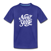 New York Toddler T-Shirt - Hand Lettered New York Toddler Tee - royal blue