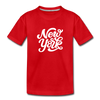 New York Toddler T-Shirt - Hand Lettered New York Toddler Tee - red