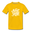 New York Toddler T-Shirt - Hand Lettered New York Toddler Tee - sun yellow