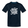New York Toddler T-Shirt - Hand Lettered New York Toddler Tee - deep navy