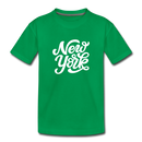 New York Toddler T-Shirt - Hand Lettered New York Toddler Tee - kelly green