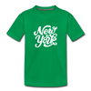 New York Toddler T-Shirt - Hand Lettered New York Toddler Tee - kelly green