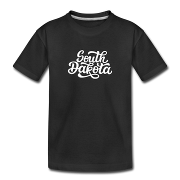 South Dakota Toddler T-Shirt - Hand Lettered South Dakota Toddler Tee - black