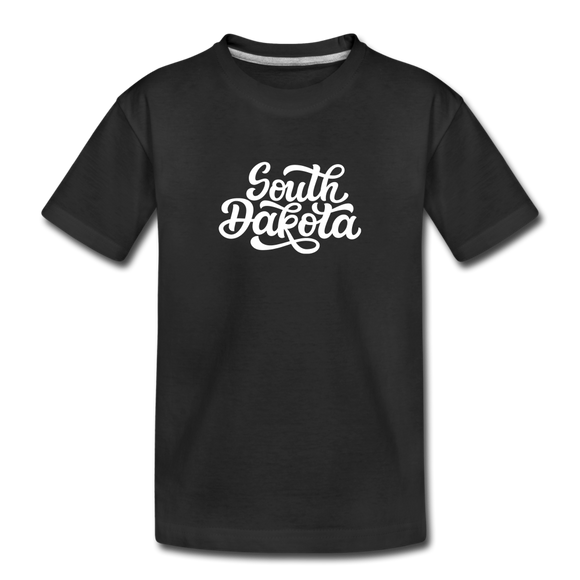 South Dakota Toddler T-Shirt - Hand Lettered South Dakota Toddler Tee - black