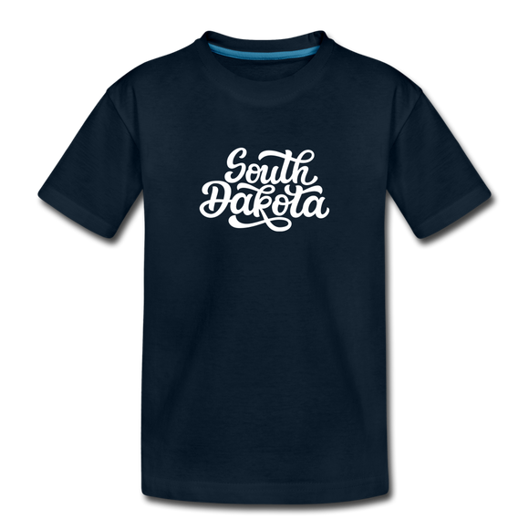 South Dakota Toddler T-Shirt - Hand Lettered South Dakota Toddler Tee - deep navy