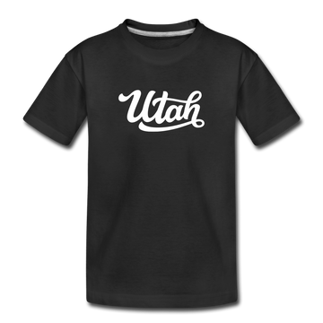 Utah Toddler T-Shirt - Hand Lettered Utah Toddler Tee - black