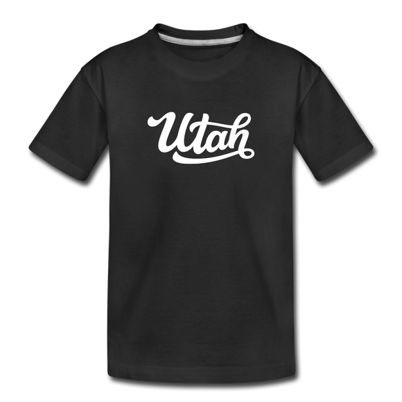 Utah Toddler T-Shirt - Hand Lettered Utah Toddler Tee - black