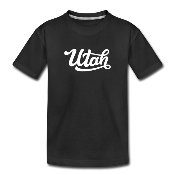 Utah Toddler T-Shirt - Hand Lettered Utah Toddler Tee - black