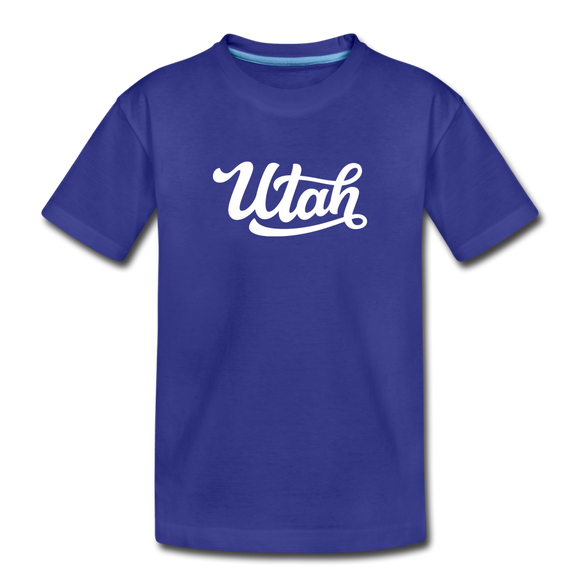 Utah Toddler T-Shirt - Hand Lettered Utah Toddler Tee - royal blue