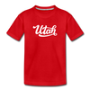 Utah Toddler T-Shirt - Hand Lettered Utah Toddler Tee - red