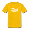 Utah Toddler T-Shirt - Hand Lettered Utah Toddler Tee - sun yellow