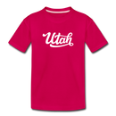 Utah Toddler T-Shirt - Hand Lettered Utah Toddler Tee - dark pink