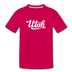 Utah Toddler T-Shirt - Hand Lettered Utah Toddler Tee - dark pink
