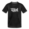 Utah Toddler T-Shirt - Hand Lettered Utah Toddler Tee - charcoal gray