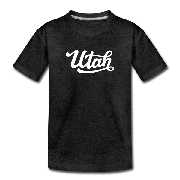 Utah Toddler T-Shirt - Hand Lettered Utah Toddler Tee - charcoal gray