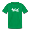 Utah Toddler T-Shirt - Hand Lettered Utah Toddler Tee - kelly green