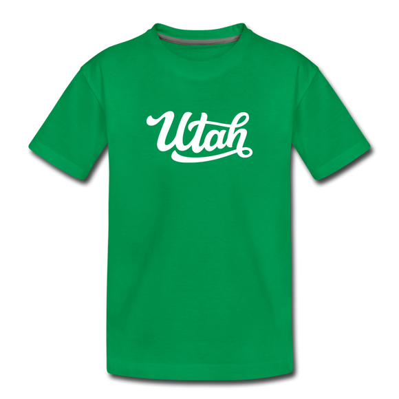 Utah Toddler T-Shirt - Hand Lettered Utah Toddler Tee - kelly green