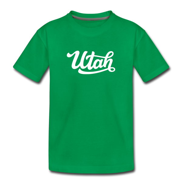 Utah Toddler T-Shirt - Hand Lettered Utah Toddler Tee - kelly green