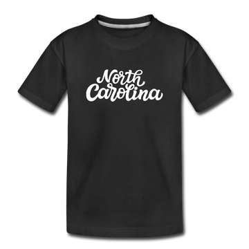 North Carolina Toddler T-Shirt - Hand Lettered North Carolina Toddler Tee - black