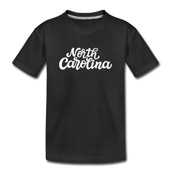 North Carolina Toddler T-Shirt - Hand Lettered North Carolina Toddler Tee - black