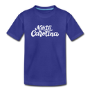 North Carolina Toddler T-Shirt - Hand Lettered North Carolina Toddler Tee - royal blue