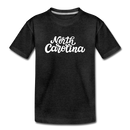 North Carolina Toddler T-Shirt - Hand Lettered North Carolina Toddler Tee - charcoal gray