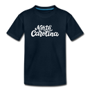 North Carolina Toddler T-Shirt - Hand Lettered North Carolina Toddler Tee - deep navy