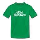 North Carolina Toddler T-Shirt - Hand Lettered North Carolina Toddler Tee - kelly green
