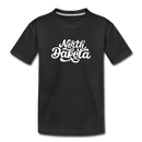 North Dakota Toddler T-Shirt - Hand Lettered North Dakota Toddler Tee - black