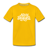 North Dakota Toddler T-Shirt - Hand Lettered North Dakota Toddler Tee - sun yellow