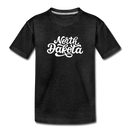 North Dakota Toddler T-Shirt - Hand Lettered North Dakota Toddler Tee - charcoal gray