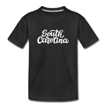 South Carolina Toddler T-Shirt - Hand Lettered South Carolina Toddler Tee - black