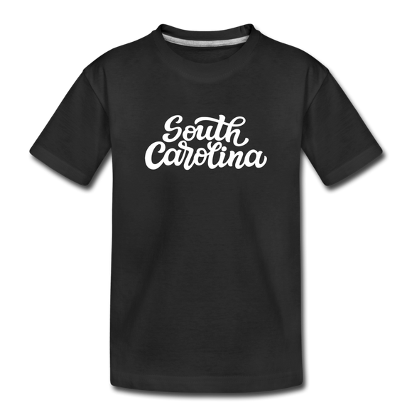 South Carolina Toddler T-Shirt - Hand Lettered South Carolina Toddler Tee - black