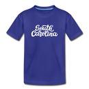South Carolina Toddler T-Shirt - Hand Lettered South Carolina Toddler Tee - royal blue