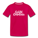 South Carolina Toddler T-Shirt - Hand Lettered South Carolina Toddler Tee - dark pink
