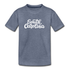 South Carolina Toddler T-Shirt - Hand Lettered South Carolina Toddler Tee - heather blue