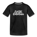 South Carolina Toddler T-Shirt - Hand Lettered South Carolina Toddler Tee - charcoal gray