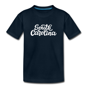 South Carolina Toddler T-Shirt - Hand Lettered South Carolina Toddler Tee - deep navy