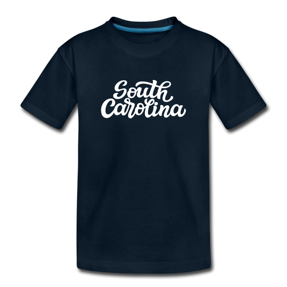 South Carolina Toddler T-Shirt - Hand Lettered South Carolina Toddler Tee - deep navy