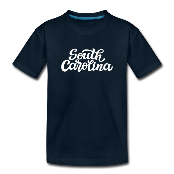 South Carolina Toddler T-Shirt - Hand Lettered South Carolina Toddler Tee - deep navy