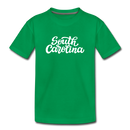 South Carolina Toddler T-Shirt - Hand Lettered South Carolina Toddler Tee - kelly green