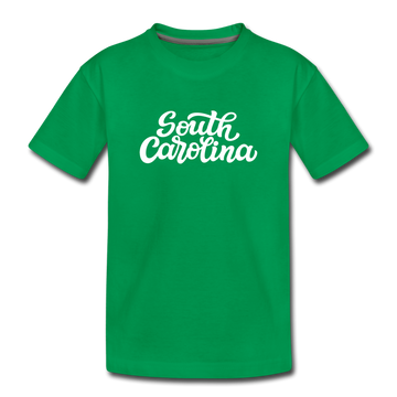 South Carolina Toddler T-Shirt - Hand Lettered South Carolina Toddler Tee - kelly green