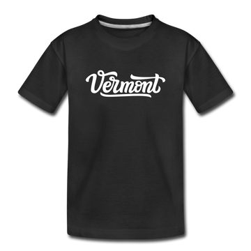 Vermont Toddler T-Shirt - Hand Lettered Vermont Toddler Tee - black