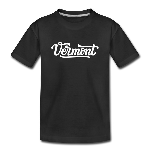 Vermont Toddler T-Shirt - Hand Lettered Vermont Toddler Tee - black