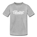 Vermont Toddler T-Shirt - Hand Lettered Vermont Toddler Tee - heather gray