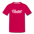 Vermont Toddler T-Shirt - Hand Lettered Vermont Toddler Tee - dark pink