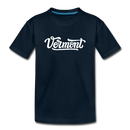 Vermont Toddler T-Shirt - Hand Lettered Vermont Toddler Tee - deep navy