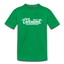 Vermont Toddler T-Shirt - Hand Lettered Vermont Toddler Tee - kelly green