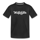 Washington Toddler T-Shirt - Hand Lettered Washington Toddler Tee - black